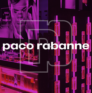 Paco Rabanne interactive column in Sephora